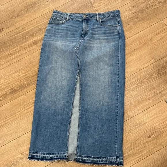 Shyanne Blue Denim Maxi Skirt - Picture 1 of 3